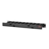 Horizontal Cable Manager, 1U x 4" Deep Single-Sided wt COVR 